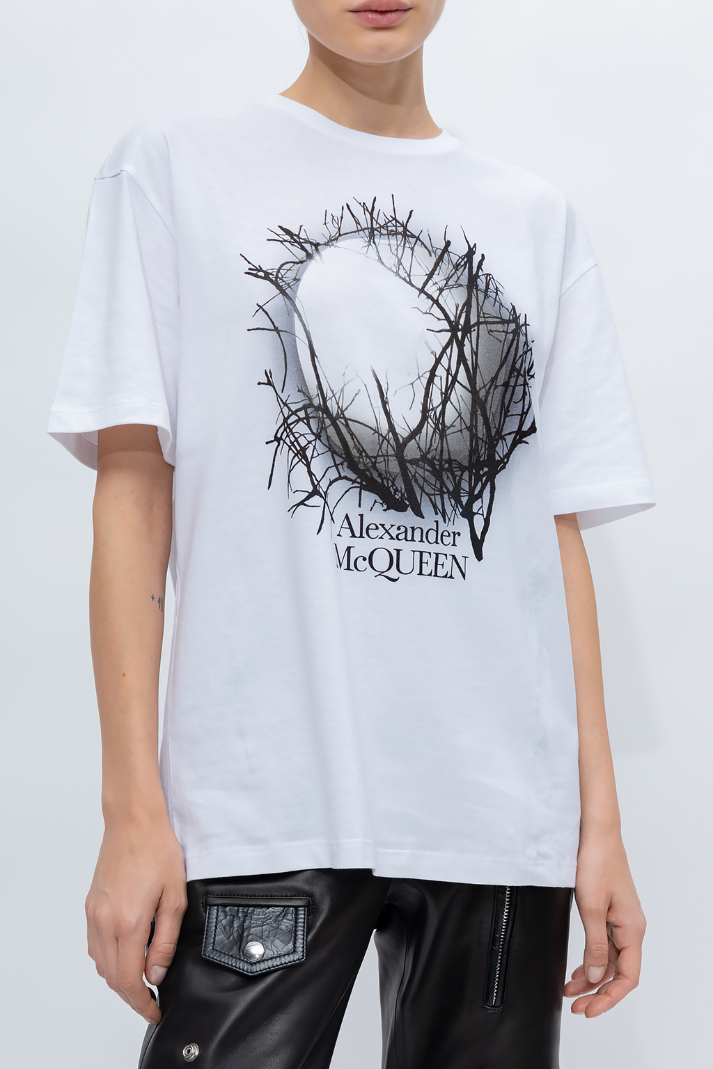 Alexander McQueen T | Women's Clothing - shirt with logo - Future 